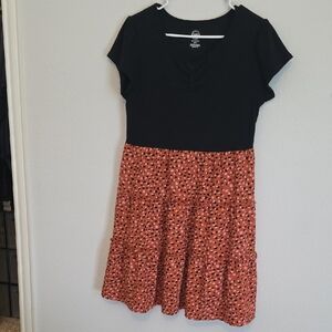 Wonder Nation Black and Orange Kids Dress